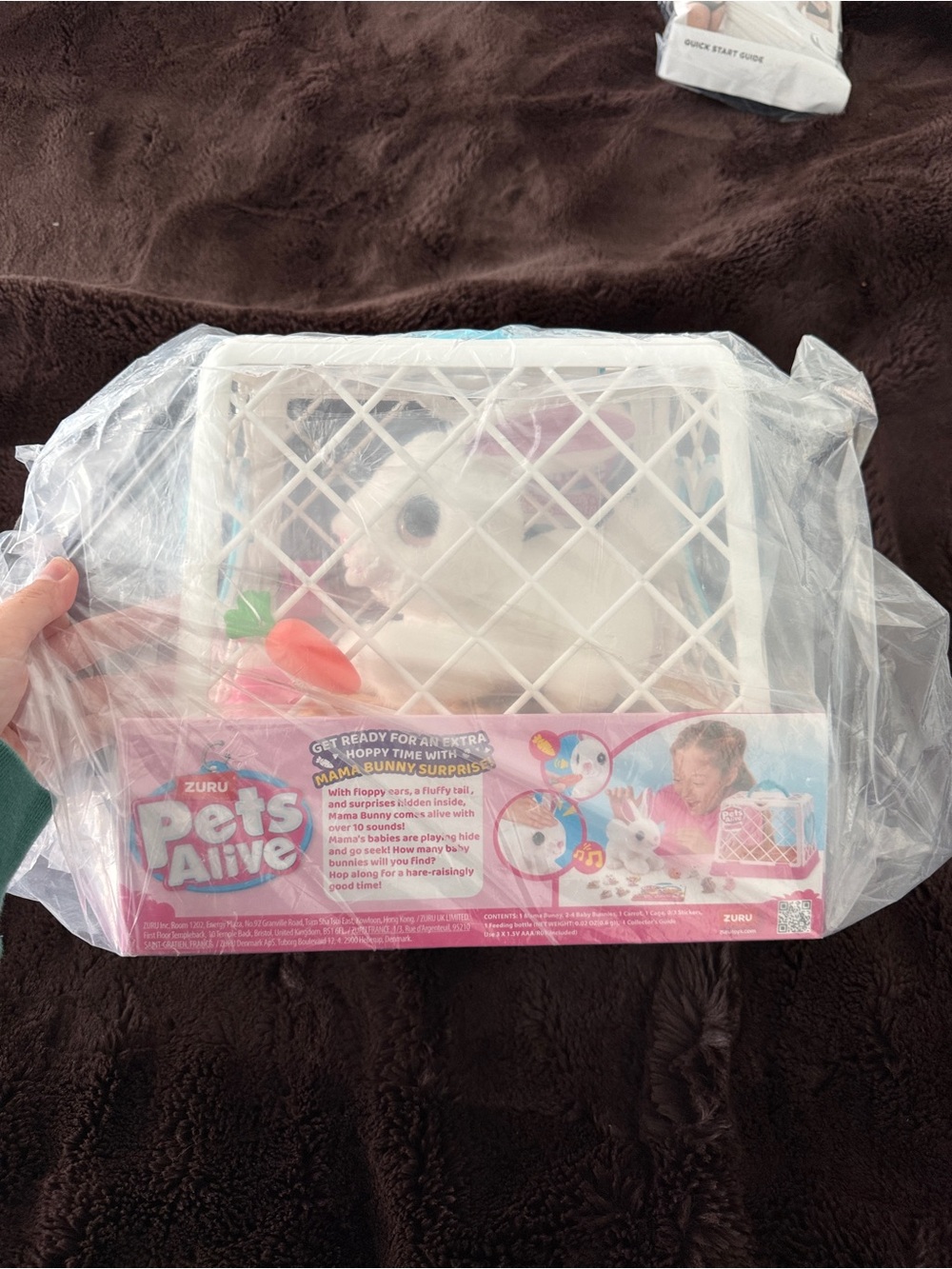 White Bunny Playset with Pink Accents